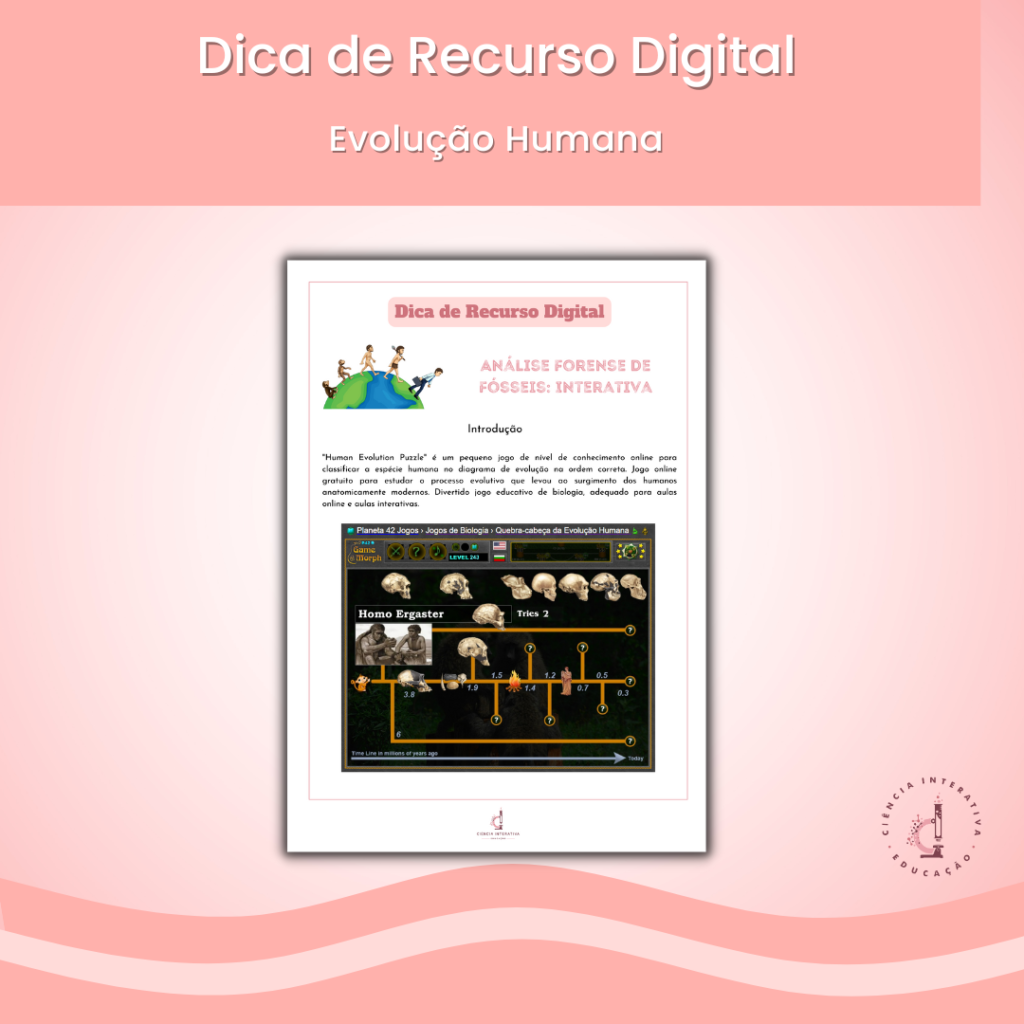 Dica de Recurso Digital – Evolução humana – Ciência Interativa