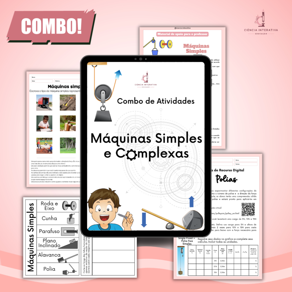 Combo Atividades Máquinas Simples e Complexas – Ciência Interativa